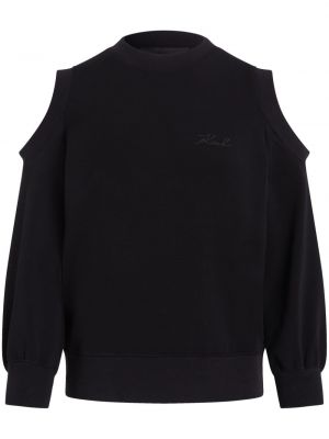 Siuvinėtas džemperis Karl Lagerfeld juoda