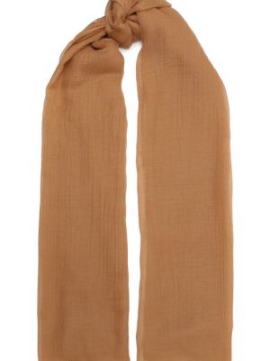 Кашемировый шелковый шарф Colombo коричневый