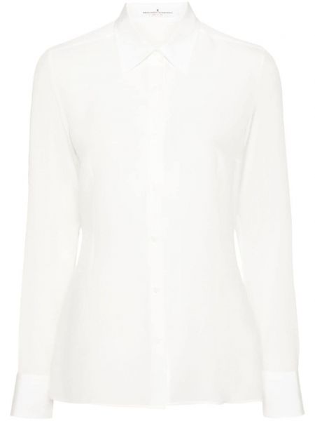 Svilena srajca Ermanno Scervino bela