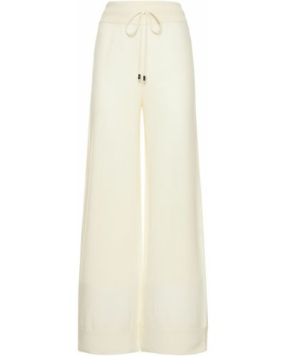 Relaxed кашмирени спортни панталони от мерино вълна Ermanno Scervino бяло