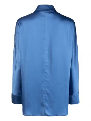 Satin hemd Semicouture blau