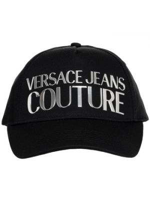 Czarna czapka z daszkiem Versace