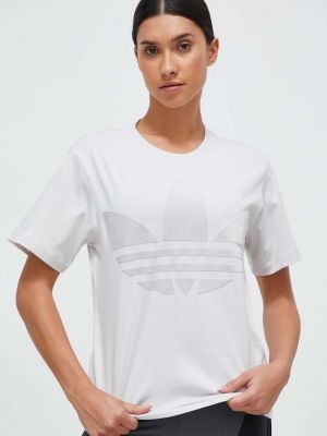 Памучна тениска Adidas Originals сиво