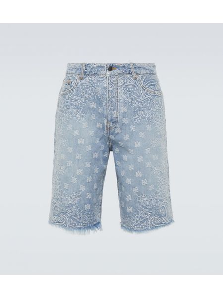 Pantalones cortos vaqueros de tejido jacquard Amiri azul