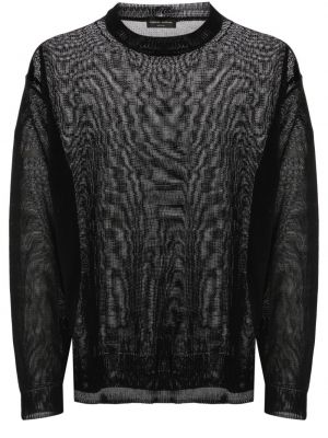 Прозрачен пуловер Roberto Collina черно