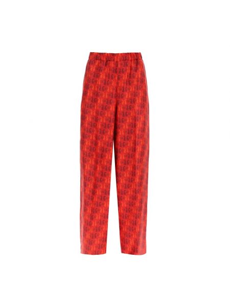Spodnie Max Mara czerwone