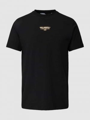 Koszulka z nadrukiem Karl Lagerfeld czarna