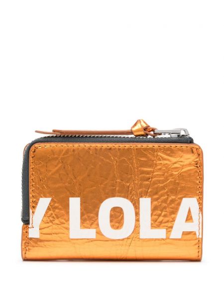 Portefeuille en cuir à imprimé Bimba Y Lola orange