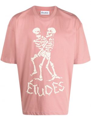 Памучна тениска Etudes розово