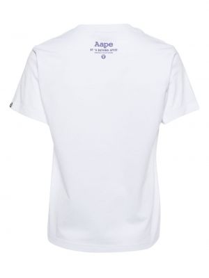 T-shirt aus baumwoll mit print Aape By *a Bathing Ape® weiß