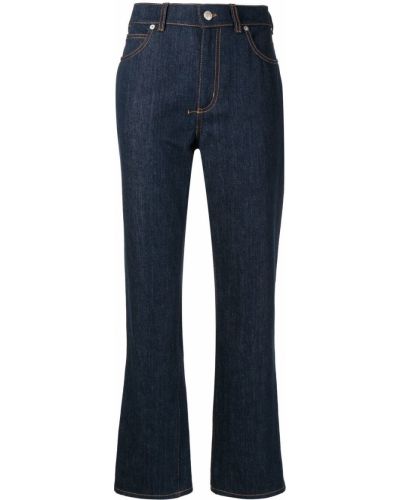 High waist straight jeans Alexander Mcqueen blau