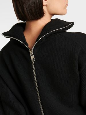 Maglione di lana di cachemire Alexander Mcqueen nero