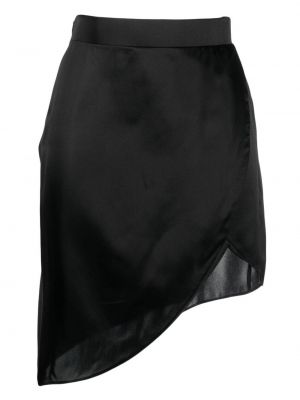 Asymetrické hedvábné sukně Maison Close černé