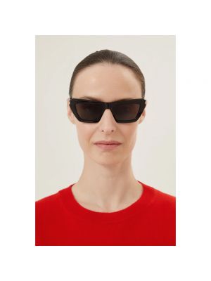 Okulary przeciwsłoneczne skinny fit Saint Laurent czarne