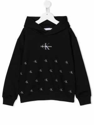 Hoodie för tjejer Calvin Klein Kids svart