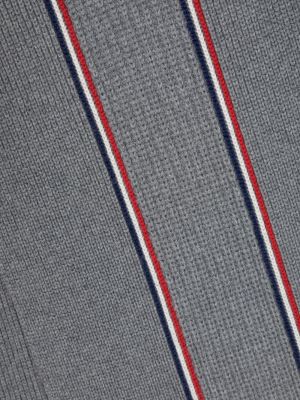 Echarpe en laine avec applique Moncler gris