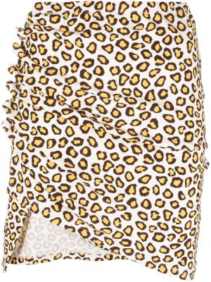 Asymetrické leopardí mini sukně s potiskem Rabanne