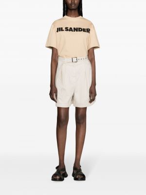 T-shirt aus baumwoll mit print Jil Sander