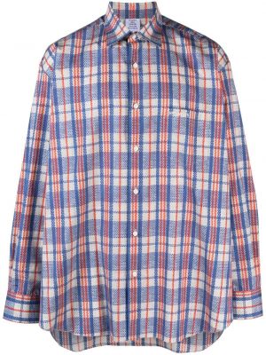 Bombažna srajca s karirastim vzorcem Vetements