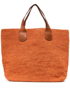 Geflochtene shopper handtasche Ibeliv orange