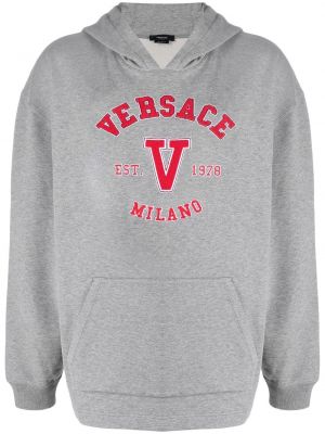 Bluza z kapturem Versace szara