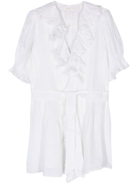 Kleid mit rüschen ausgestellt Dôen weiß