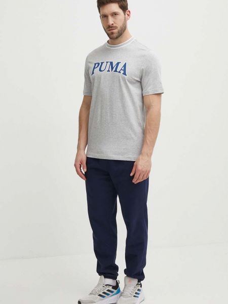 Сіра бавовняна футболка з аплікацією Puma