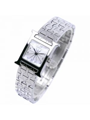 Relojes de acero inoxidable Hermès Vintage blanco