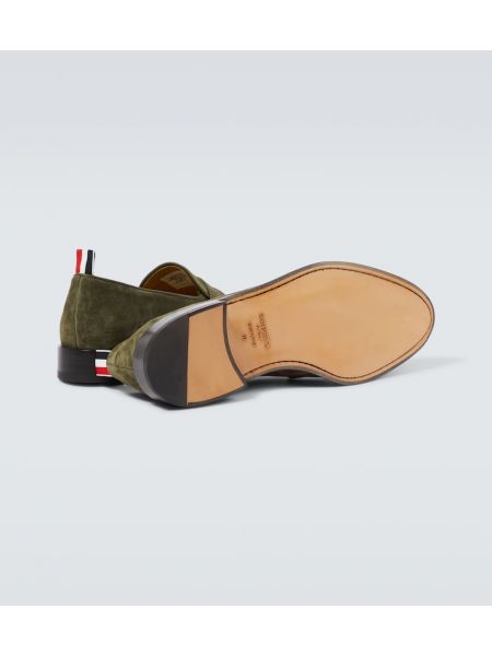 Mocasines de ante Thom Browne verde