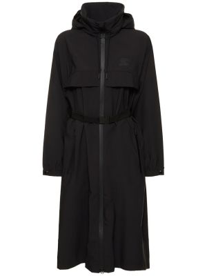 Manteau à capuche imperméable Burberry noir