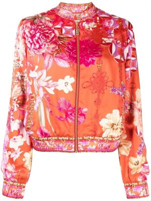 Bomber jakna s cvetličnim vzorcem s potiskom Camilla