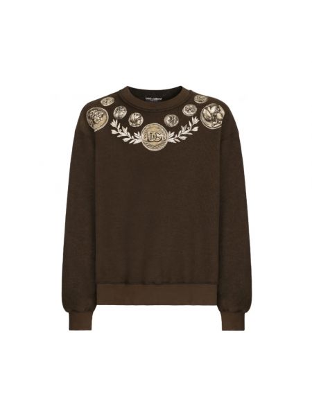 Sweter Dolce And Gabbana brązowy