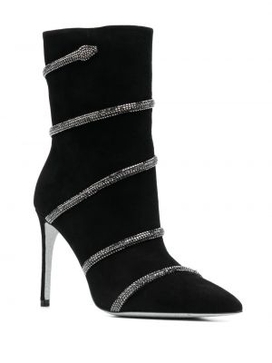 Ankle boots z kryształkami Renè Caovilla czarne