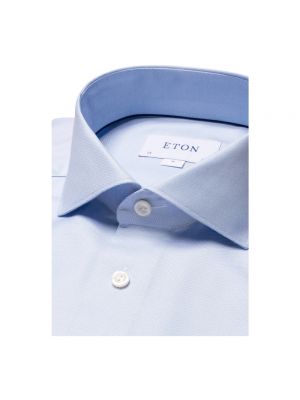 Koszula z długim rękawem Eton niebieska