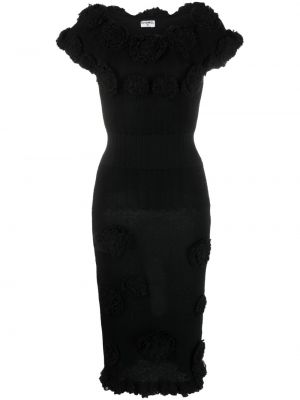 Миди рокля Chanel Pre-owned черно