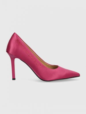 Ниски обувки с висок ток Karl Lagerfeld розово