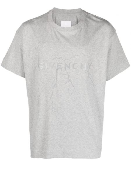 Bombažna majica s potiskom Givenchy siva