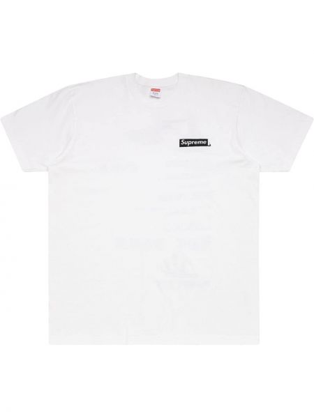 Тениска с принт Supreme бяло