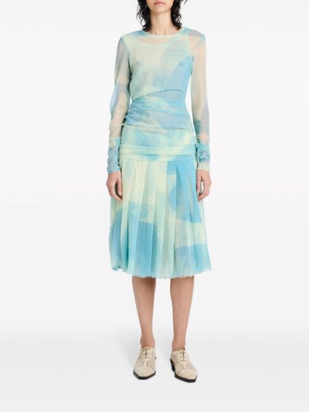 Plisované sukně s potiskem s abstraktním vzorem Proenza Schouler