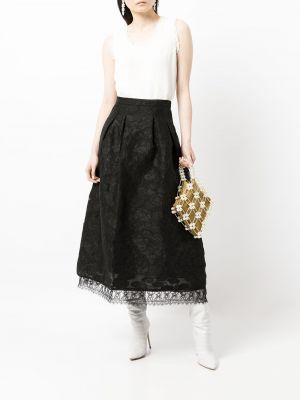 Žakárové midi sukně Shiatzy Chen černé