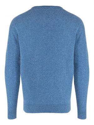 Siuvinėtas megztinis apvaliu kaklu Pringle Of Scotland mėlyna