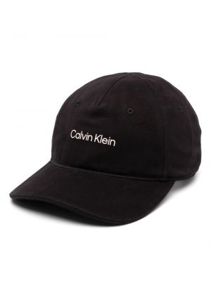 Cappello con visiera con stampa Calvin Klein nero