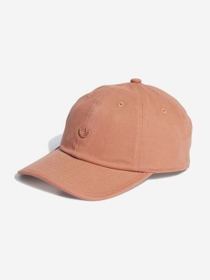 Памучна шапка с козирки Adidas Originals оранжево