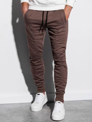Pantaloni sport Ombre Clothing maro