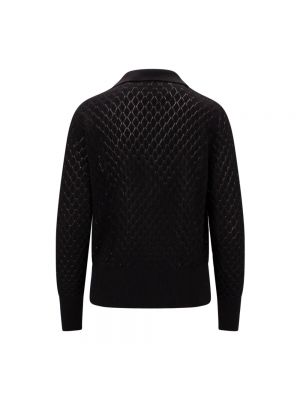 Suéter con bordado de algodón de viscosa Sapio negro