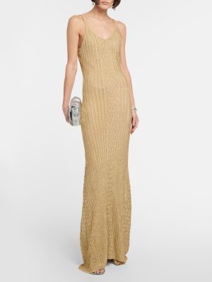 Hosszú ruha Victoria Beckham aranyszínű