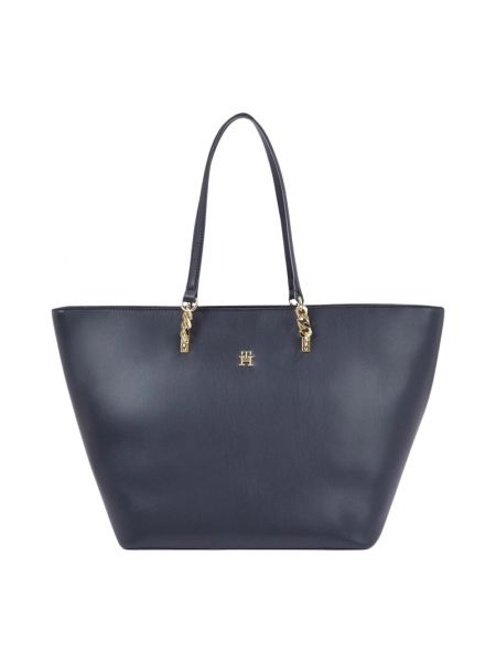 Shopper handtasche mit reißverschluss Tommy Hilfiger blau
