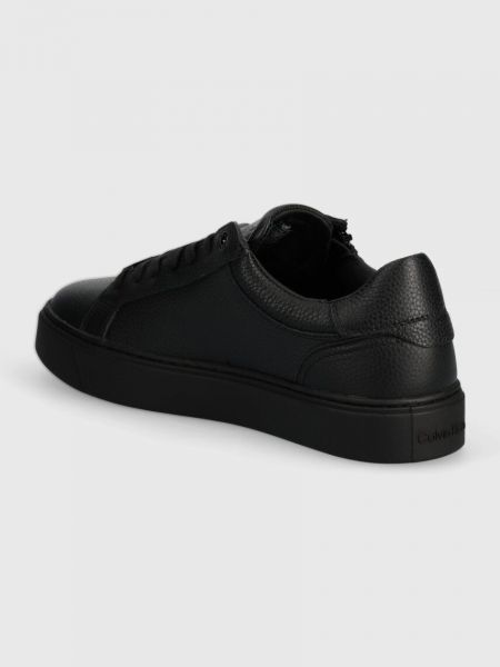 Csipkés cipzáras fűzős sneakers Calvin Klein fekete