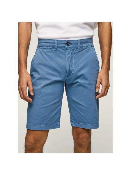 Pantalones cortos vaqueros de algodón Pepe Jeans azul
