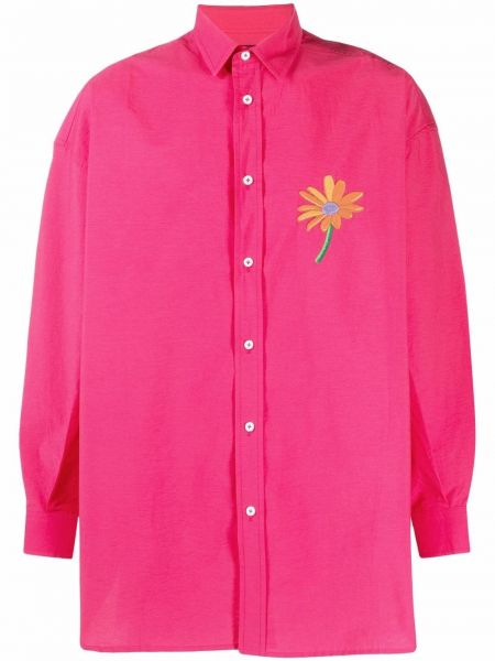 Camisa con bordado de flores Jacquemus rosa